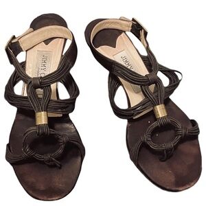 Jimmy Choo Brown Gladiator Sandals 38